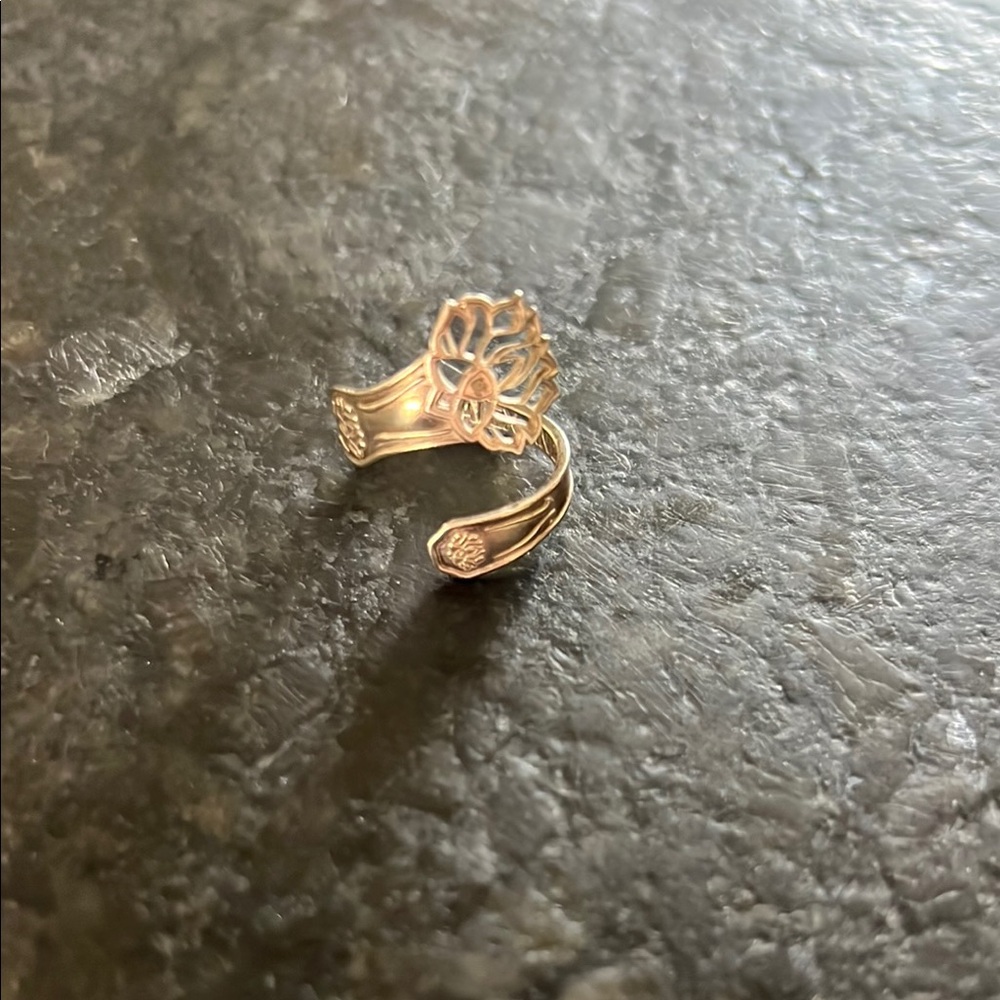 Alex and Ani LOTUS PEACE PETALS Spoon Ring